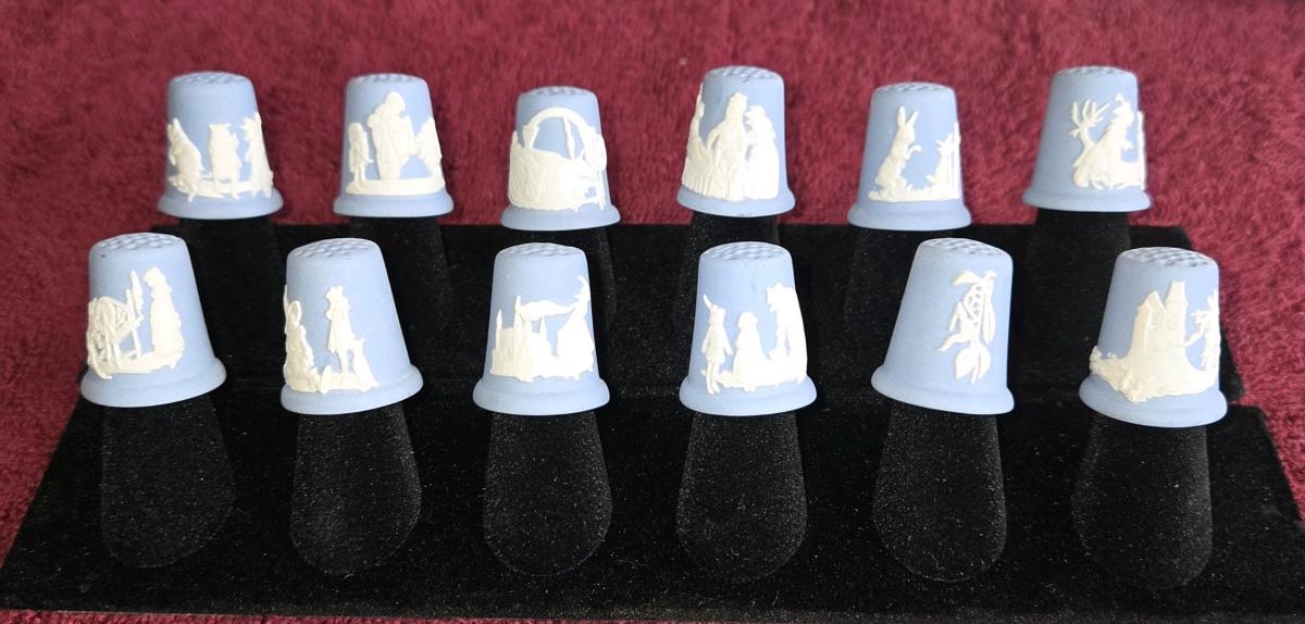 12 pc Collection Wedgewood Fairy Tale Thimbles