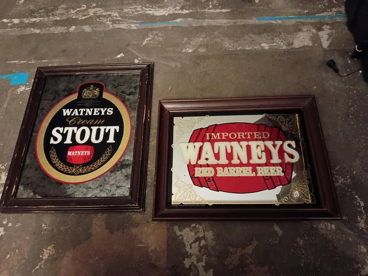 bar signage wall art mirrored authentic