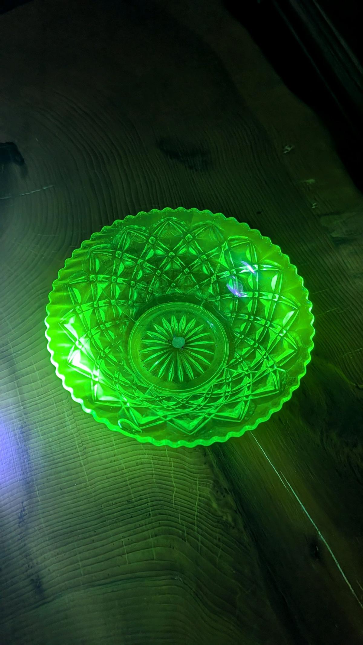 Uranium Green Glass Bowl