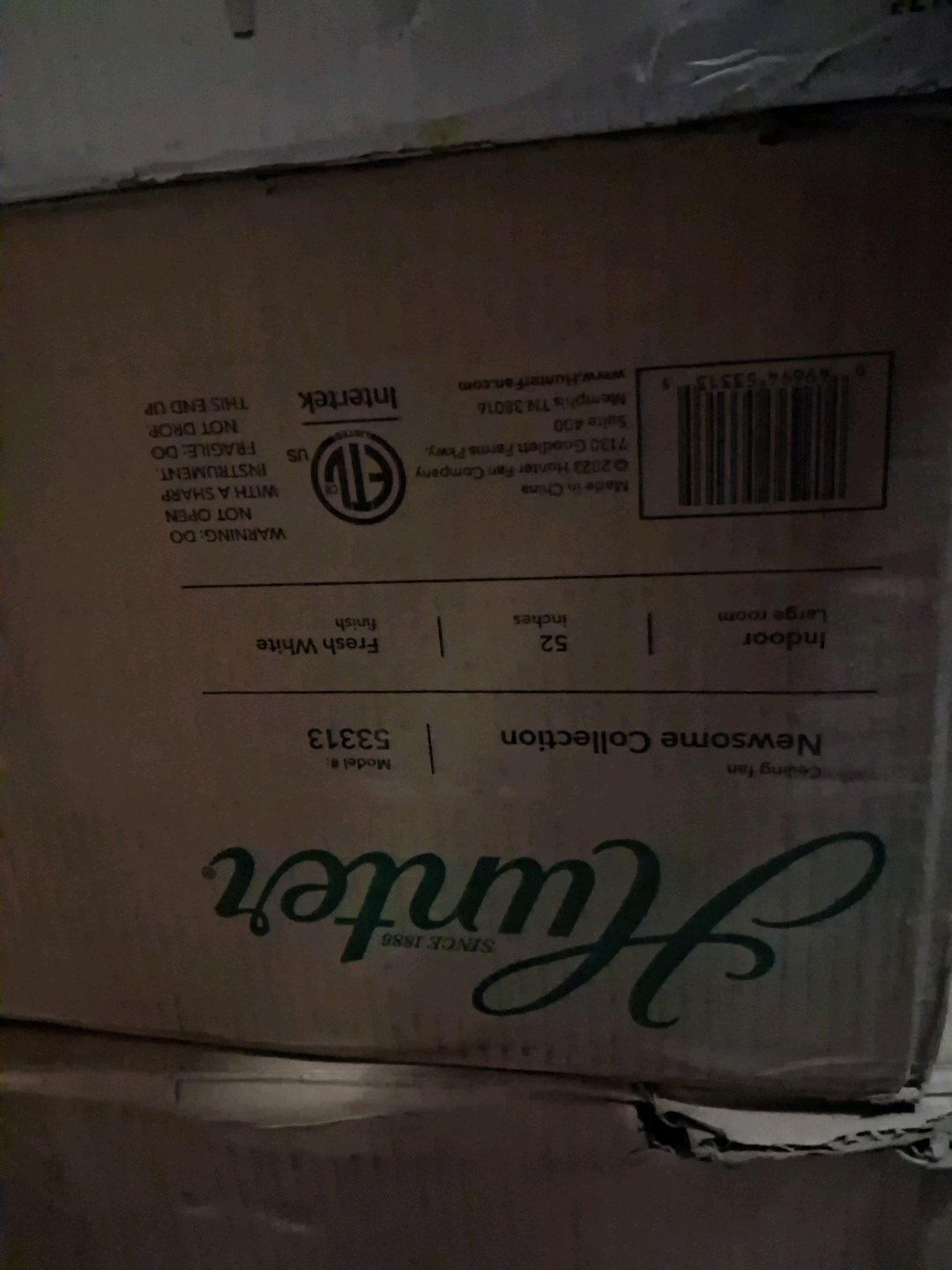 New Hunter Ceiling Fans  42  52 Models  Brand New in Box