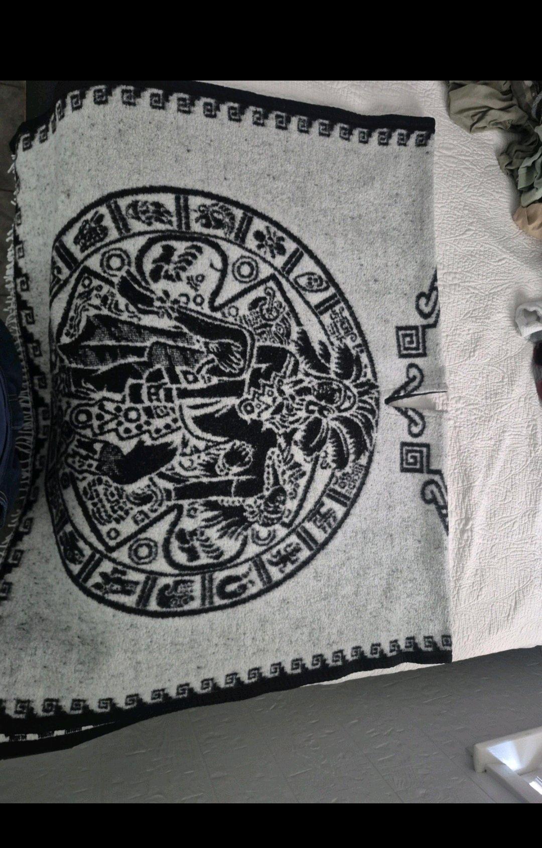 Poncho Gabn Mexicano Artesanal  Diseo Guerrero Azteca y Leye