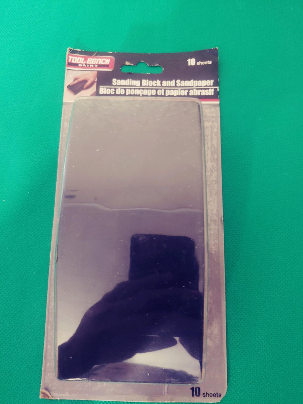 Sanding Block And 10 Sheets Sandpaper