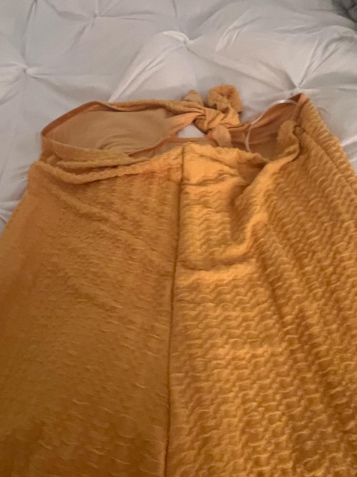 mustard yellow one piece jump xl