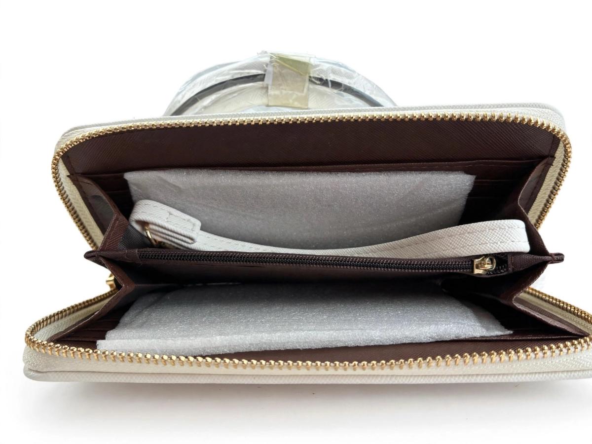 Saffiano designer purse with wallet