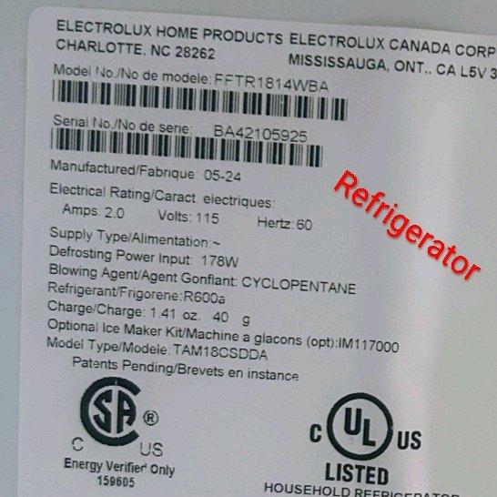 Frigidaire Refrigerater Only 2 years old Warranty Coverage