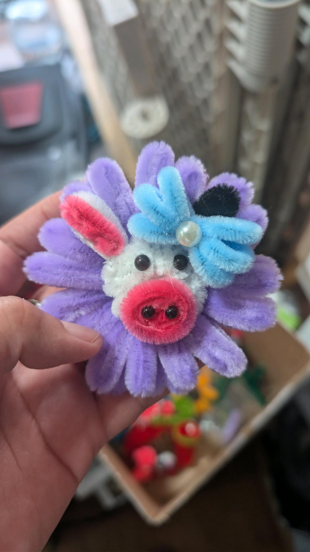 handmade flower animals keychains