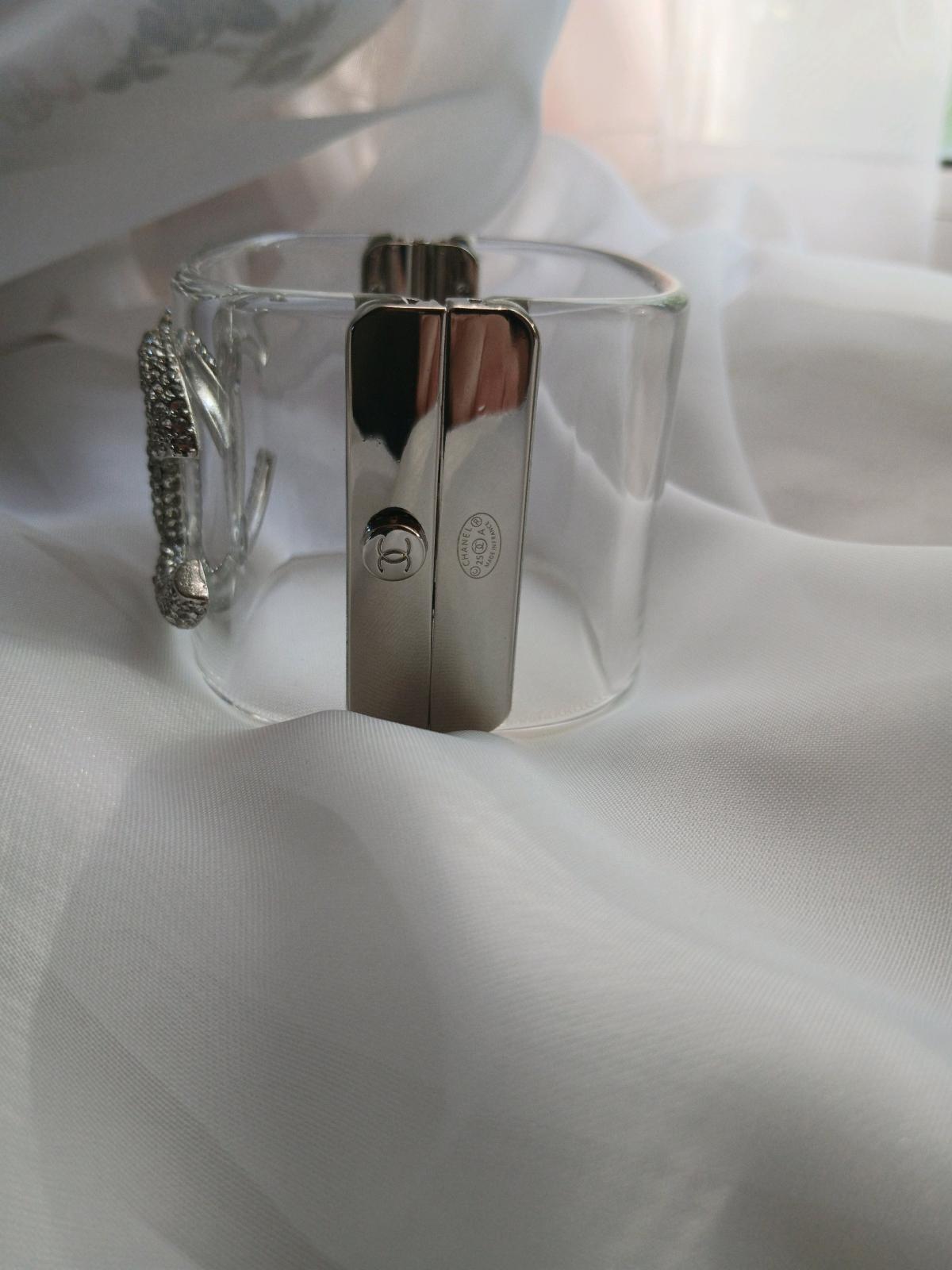 Chanel clear CC crystal cuff Acrylic