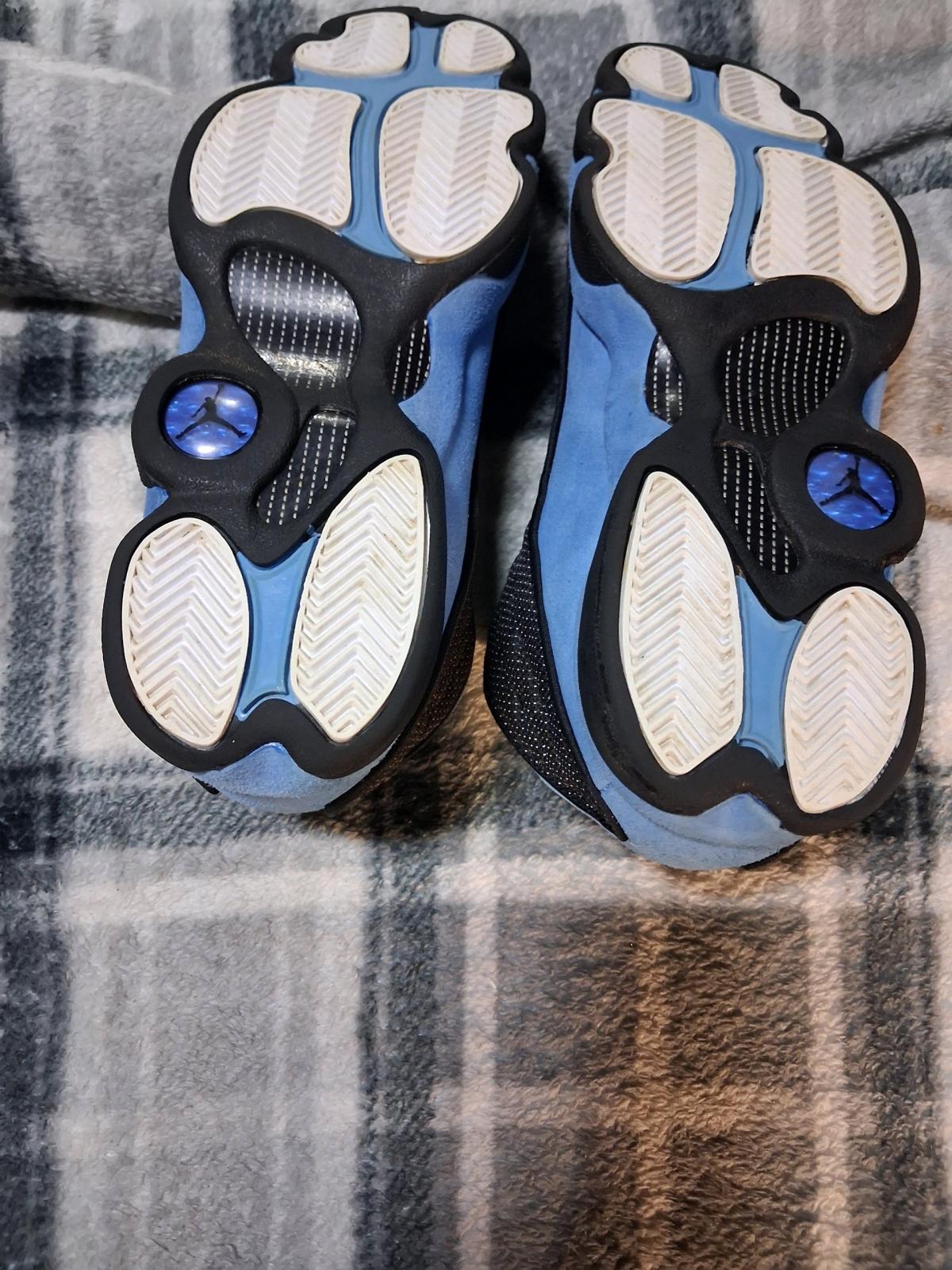 Size 5Y Nike Air Jordan 13 Retro Black and University Blue