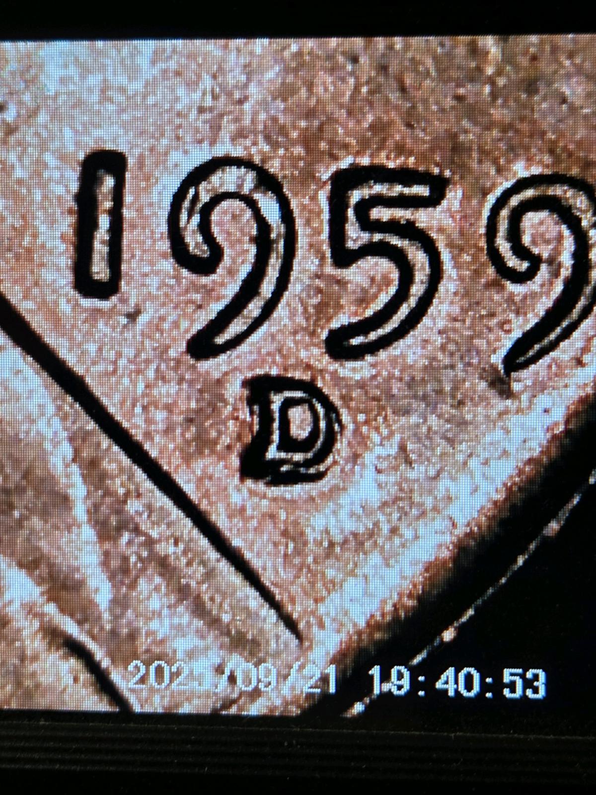1959 Denver mint Lincoln Cent with mint error