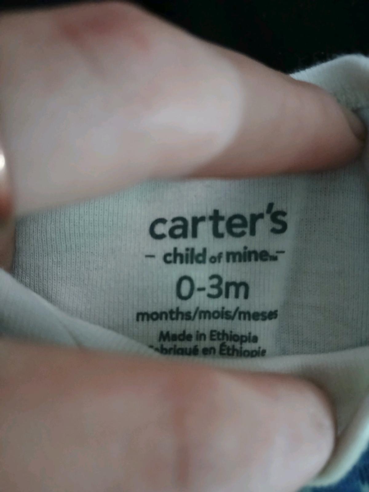 03m carters solid white with yellow fish and blue sharks