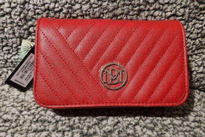 Badgley Mischka Ruby Red  2 Way ClutchCrossbody Bag