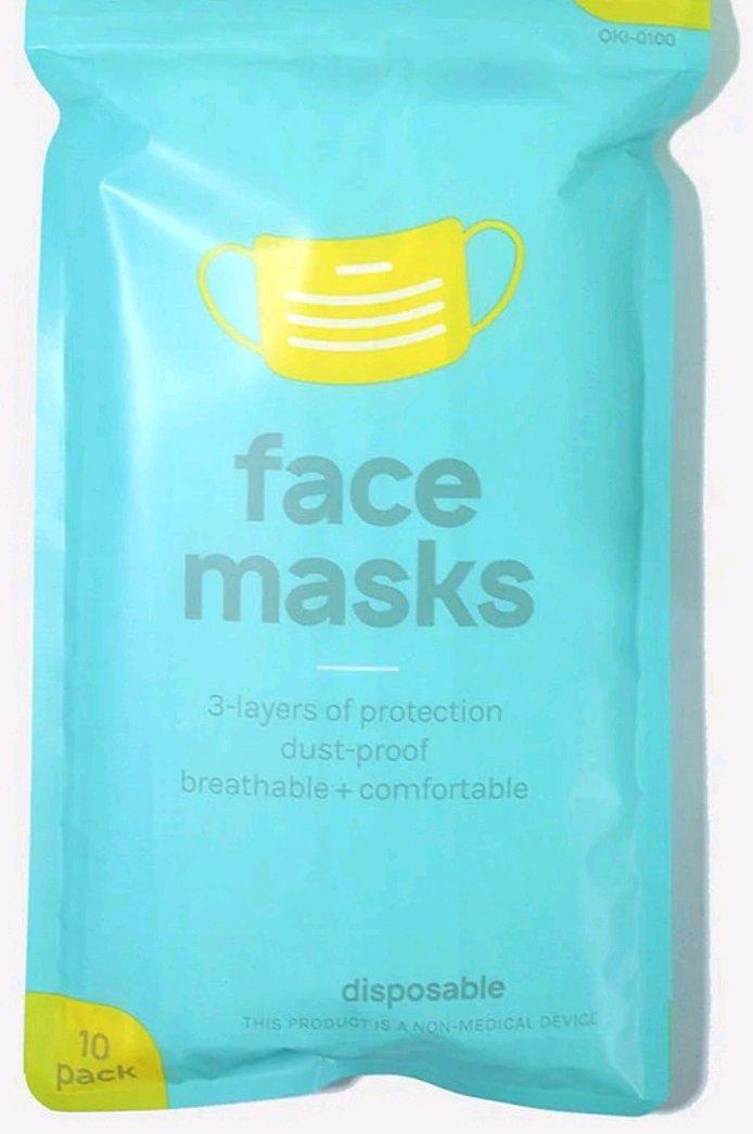 Disposable 10 Pack Face Mask
