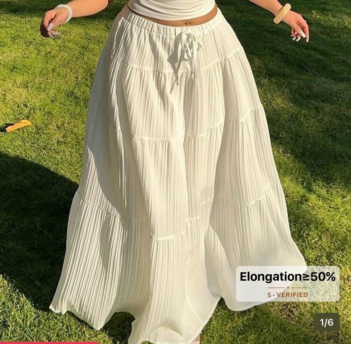 white linen skirt size lg like new