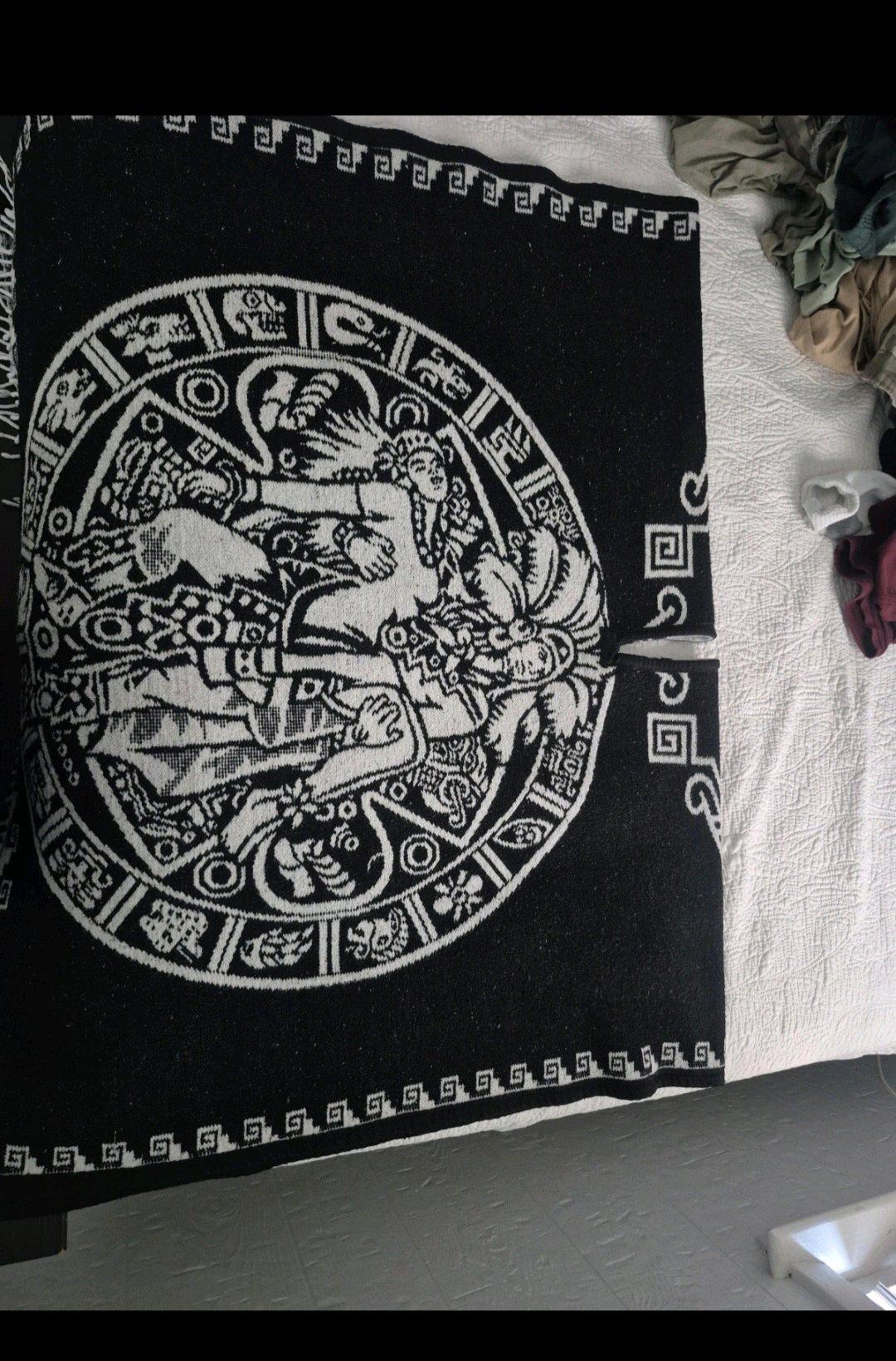 Poncho Gabn Mexicano Artesanal  Diseo Guerrero Azteca y Leye