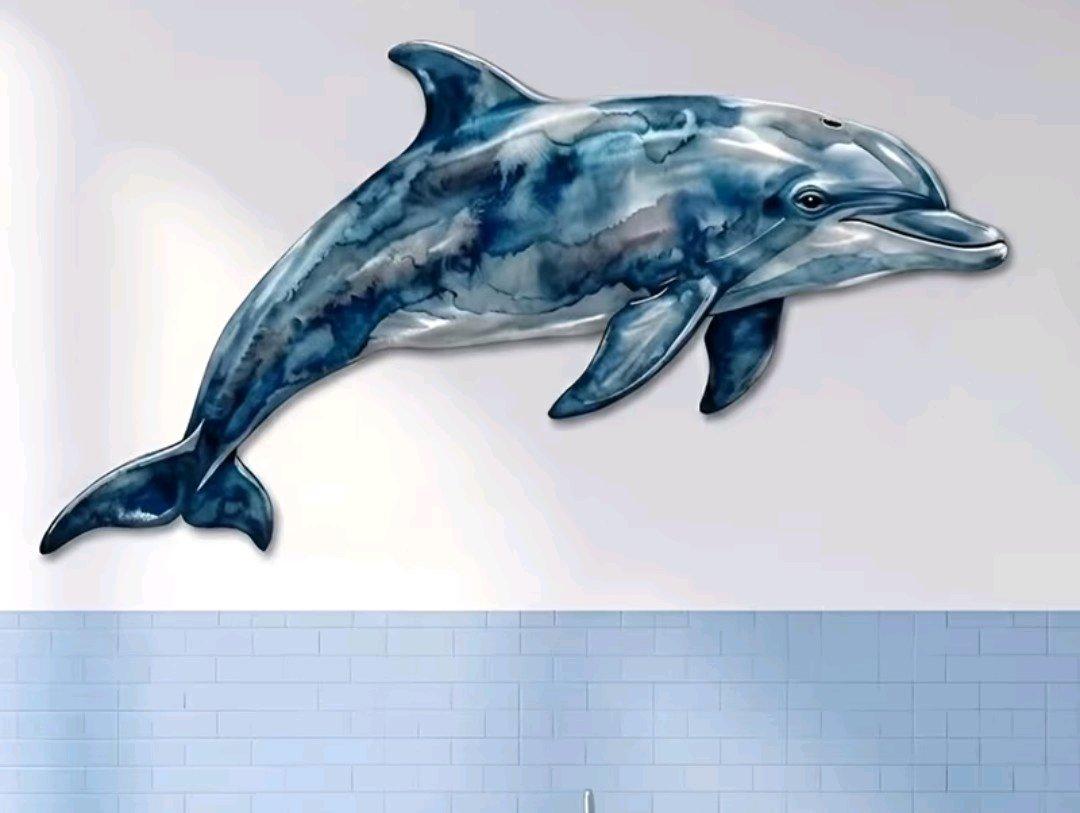 Metal Dolphin Wall Decor