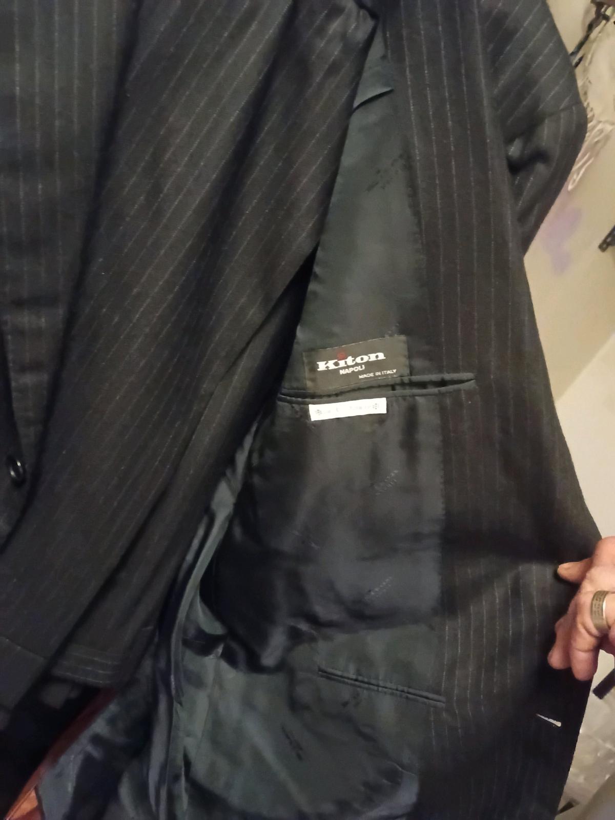 kiton 100 cashmere flannel striped 2 pc suit