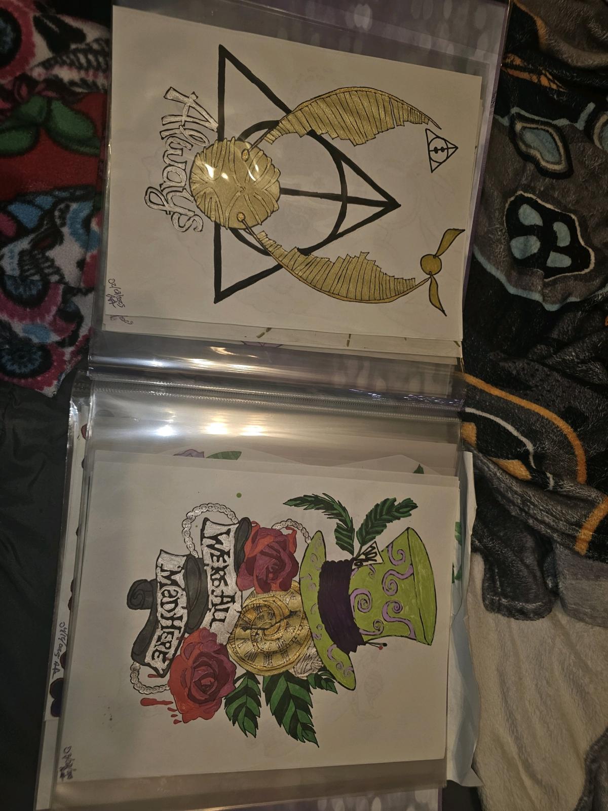 Custom Vibrant Pop Hand Painted Drawings