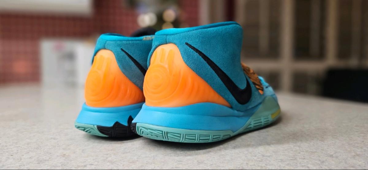 Nike Kyrie 6 Oracle Aqua Black Opti Yellow Total Orange