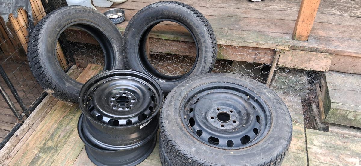 15 inch studed tires and rims set of 4 will sell separately
