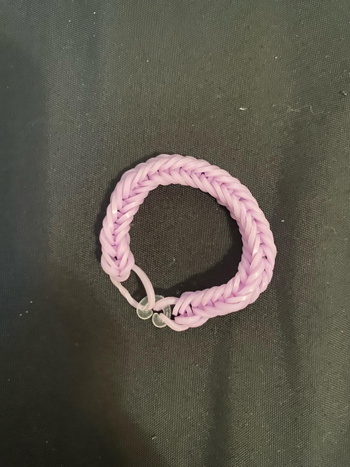 a purple bracelet