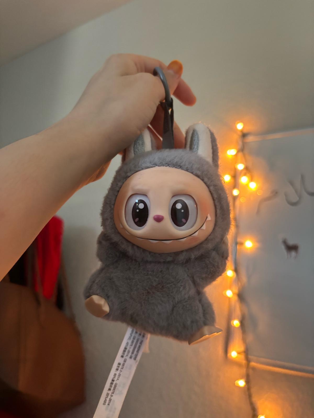 Pop mart grey labubu toy