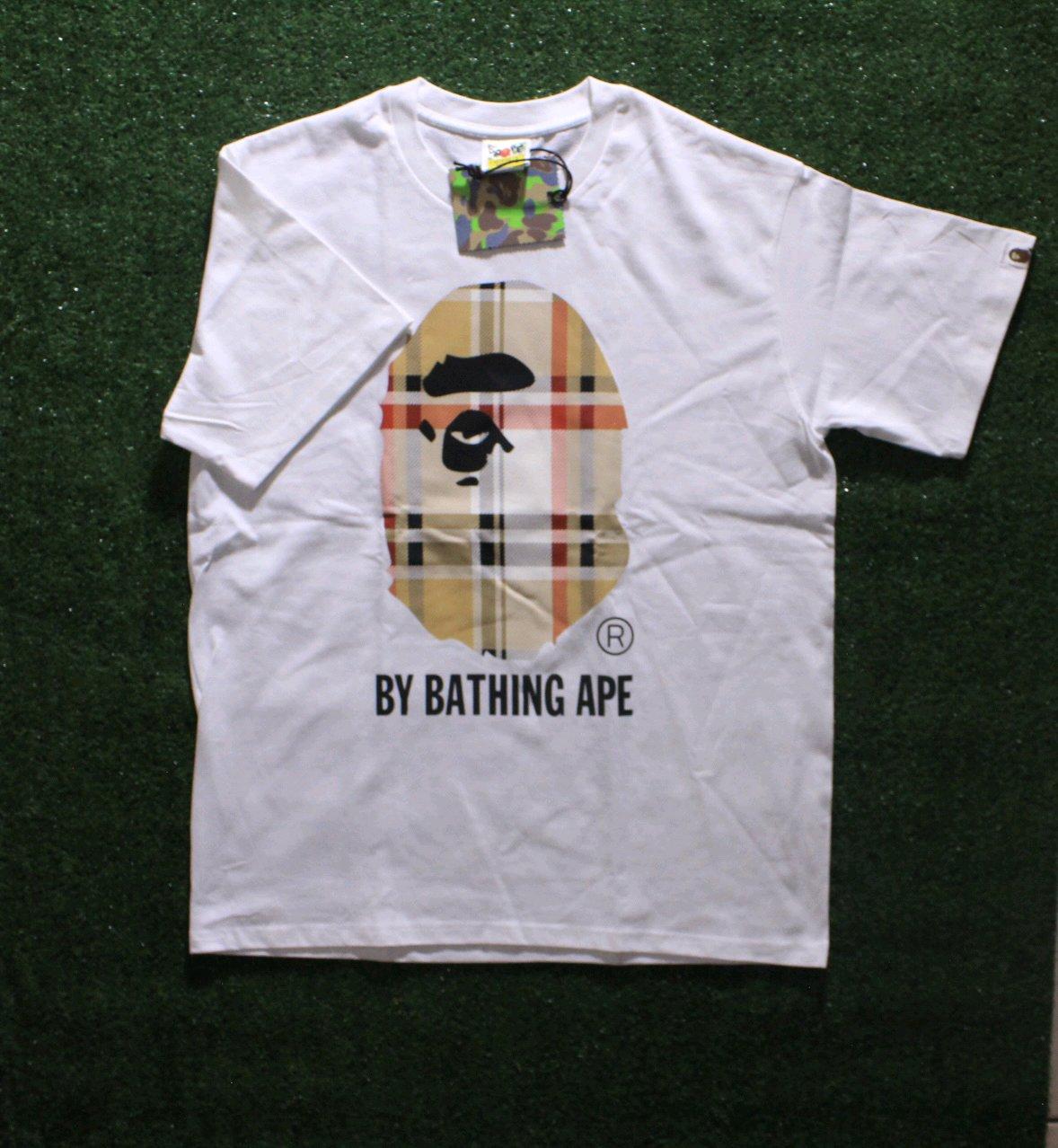 White Graphic Y2K Bape T Shirt