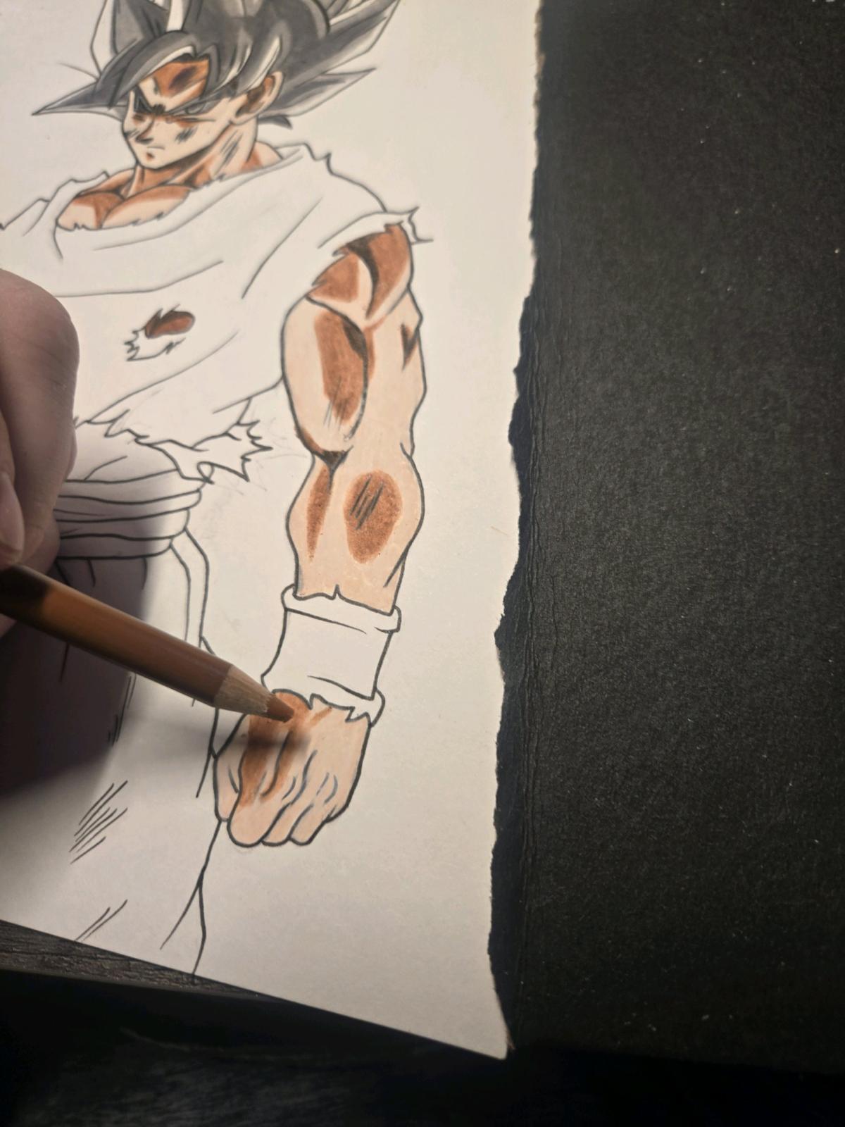 Goku Ultra Instinct Framed Hand Drawn Art