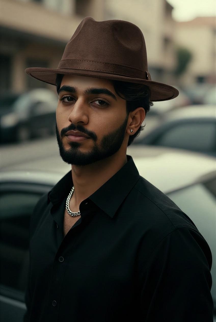Brown unisex La Serra hat