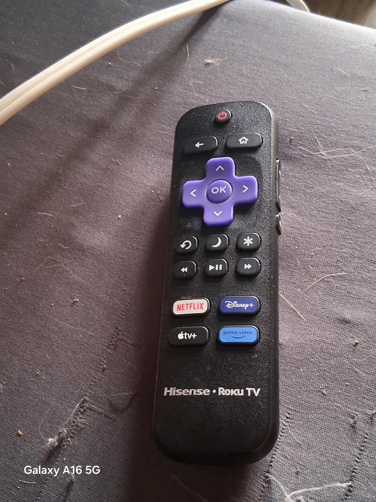 flat screen 56 in Roku flat screen with actual remote