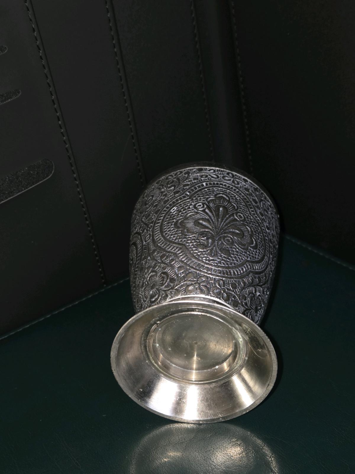 Late 1900 Century Vintage German Silver Plated Zinn Cup