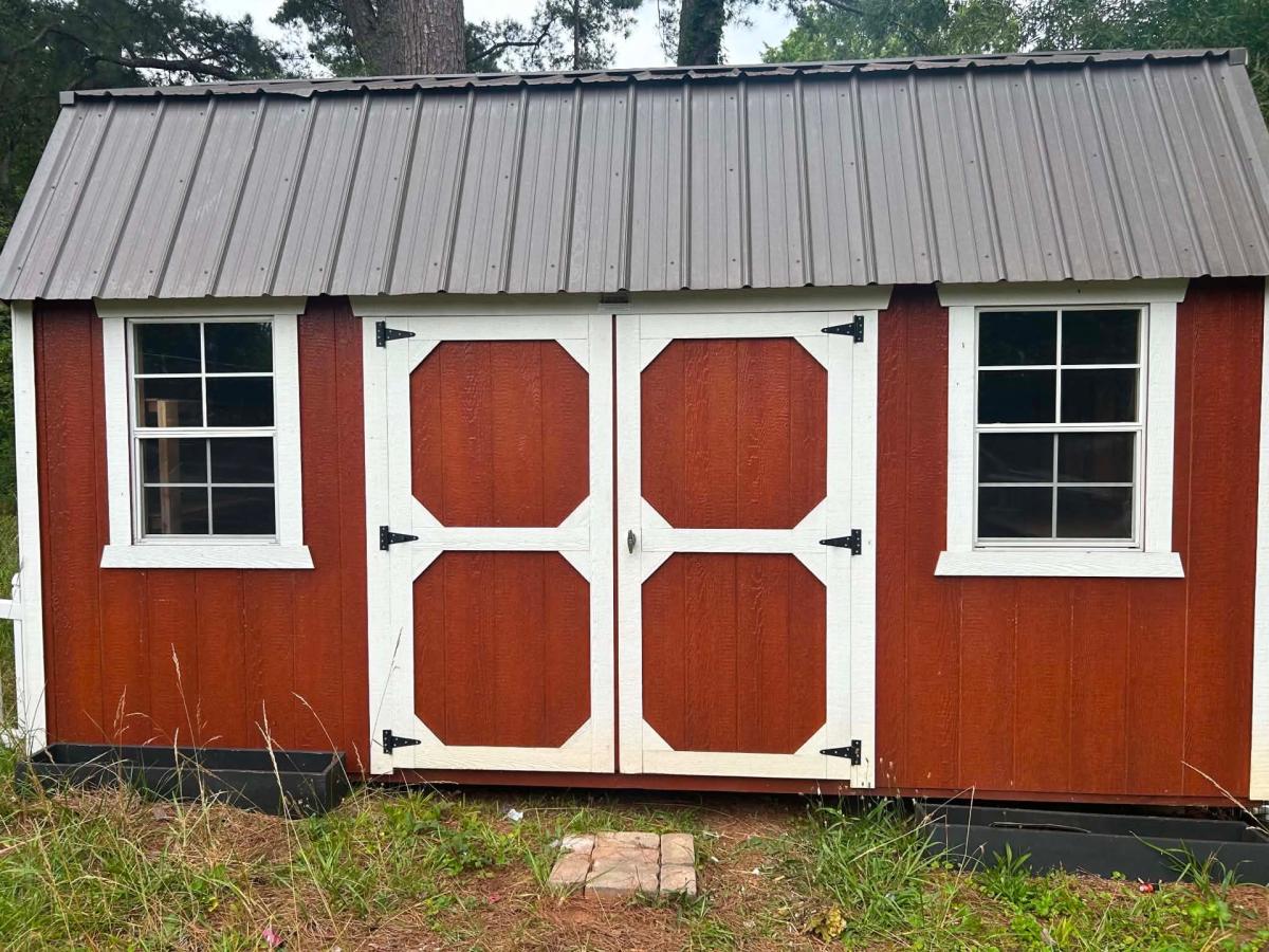 wooded storage shed