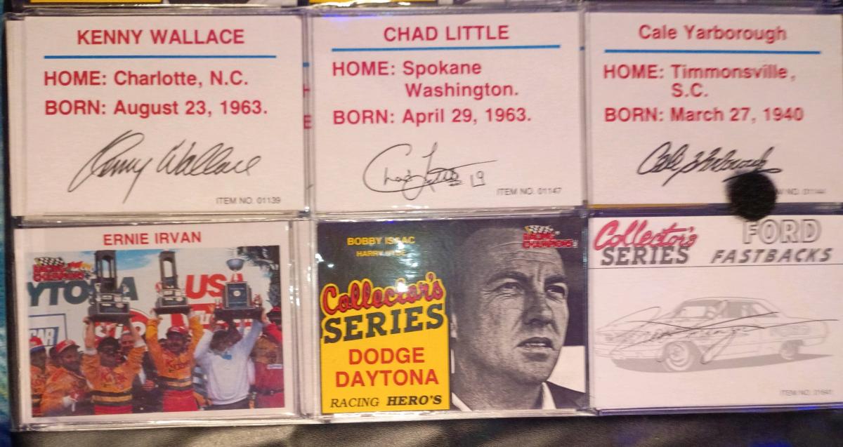 raceday collectors cars autograph set in collectors case