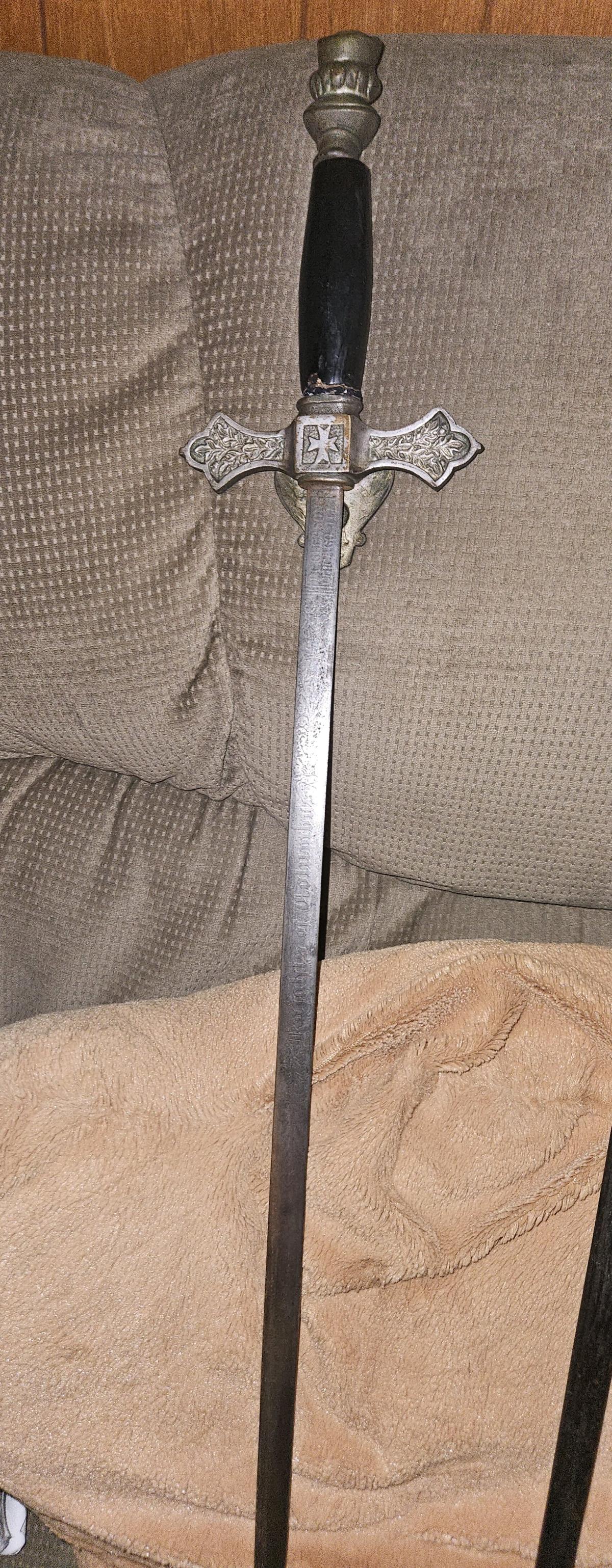 masonic Knights Templar sword and scabbard