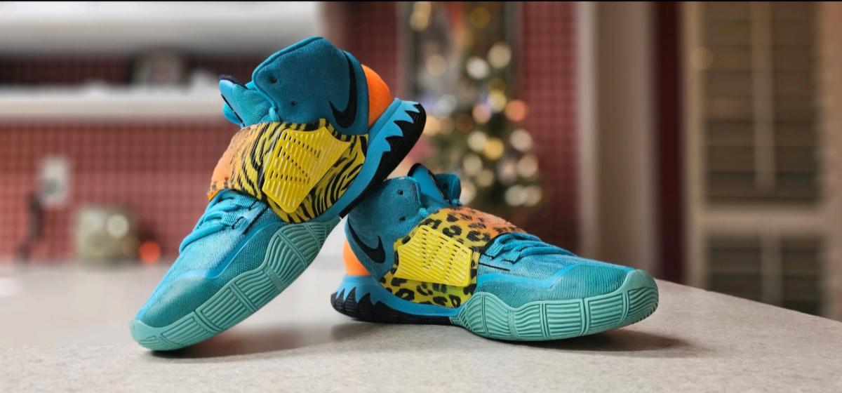 Nike Kyrie 6 Oracle Aqua Black Opti Yellow Total Orange