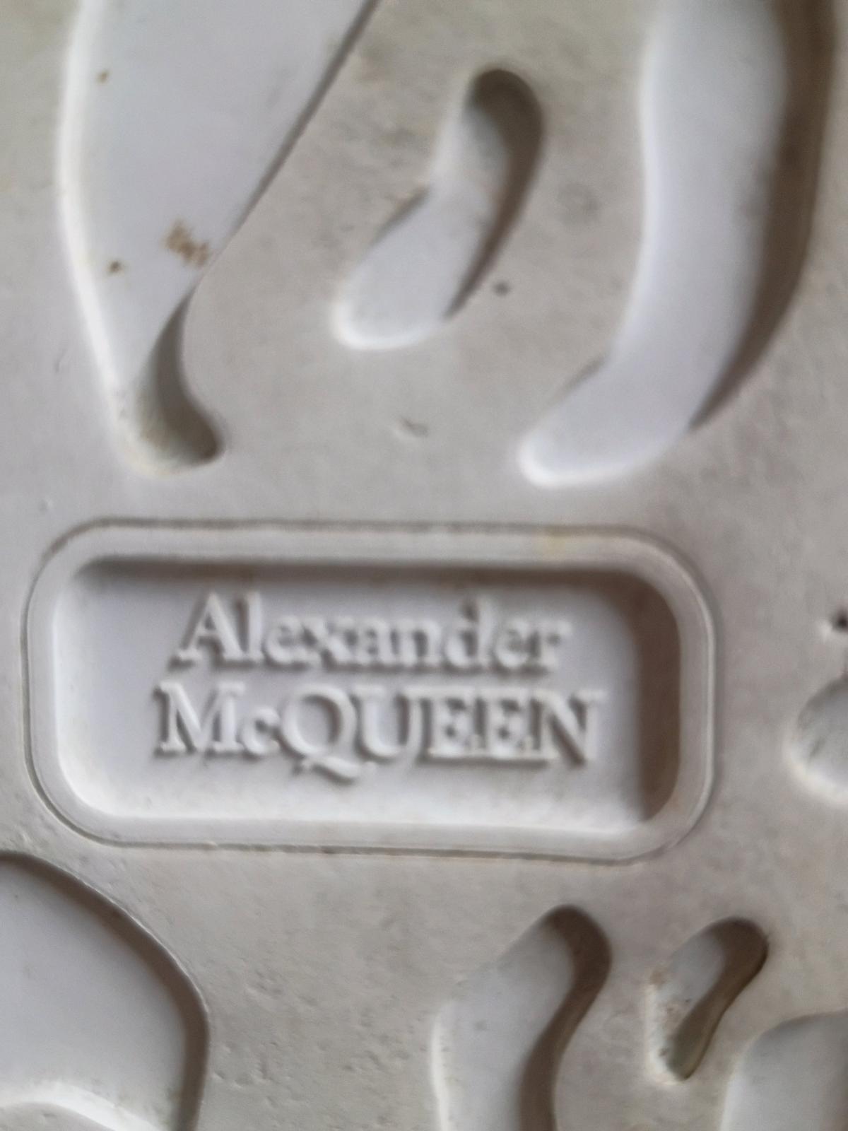 Alexander McQueen Oversized white and iridescent heels