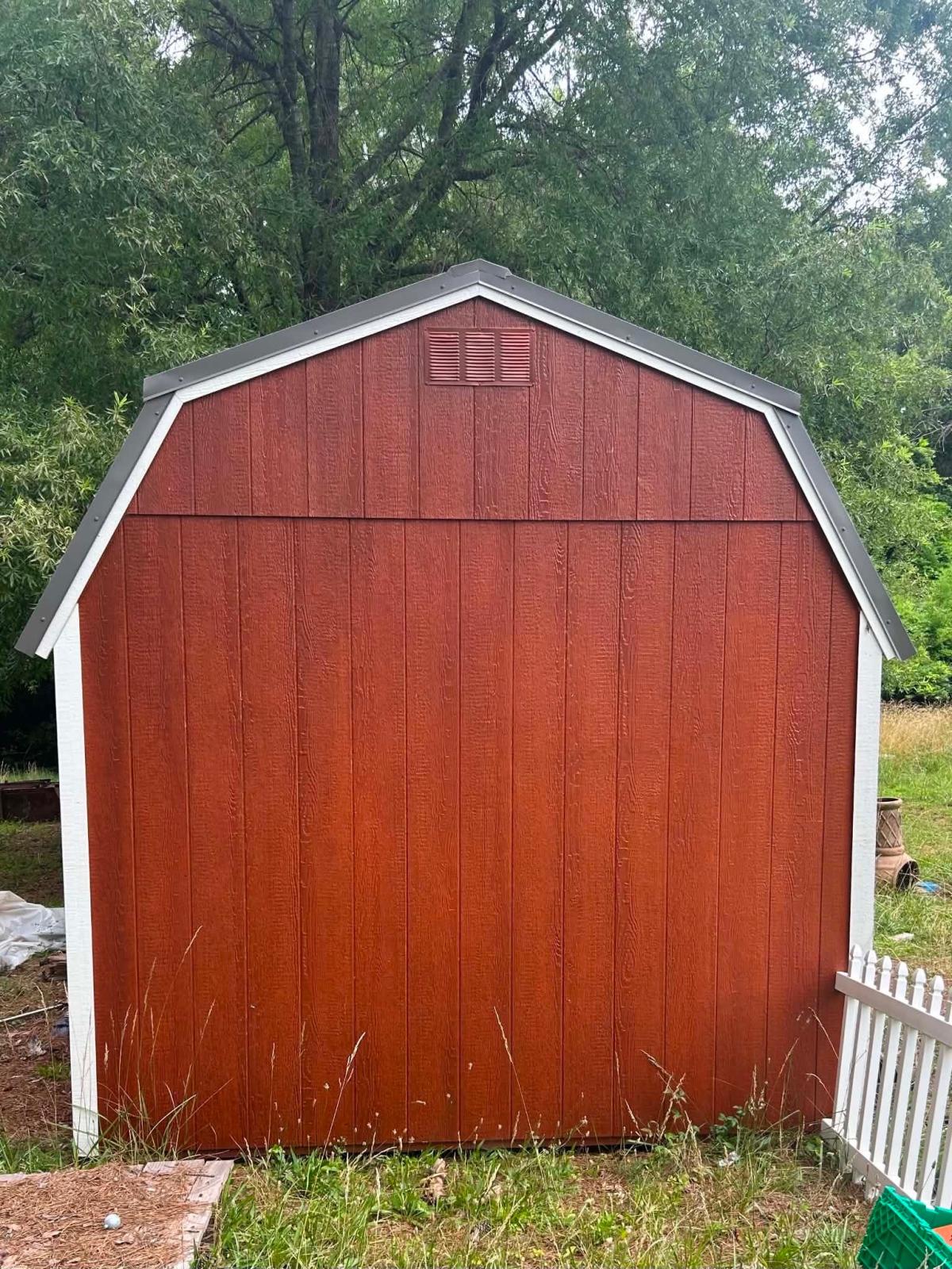 wooded storage shed