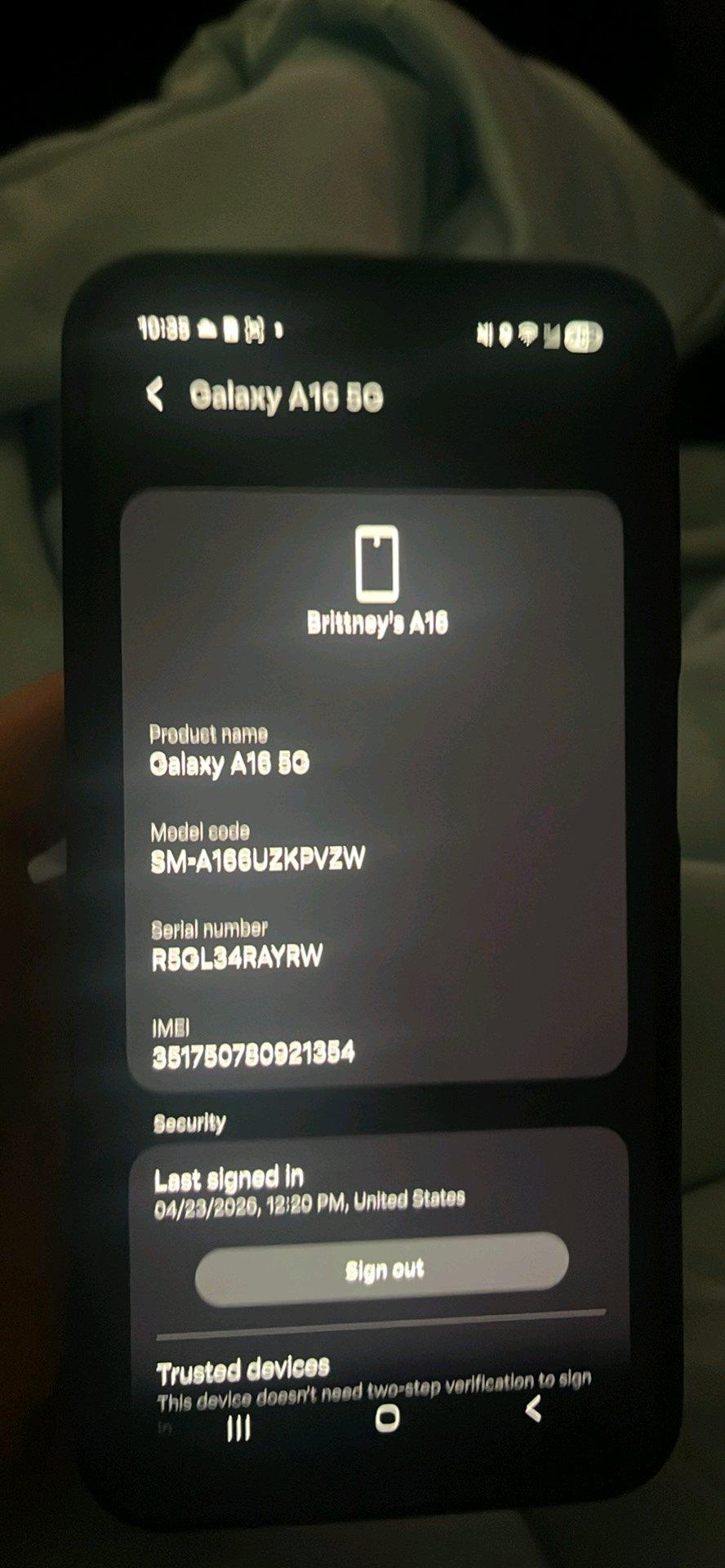 Samsung galaxy a16 phone