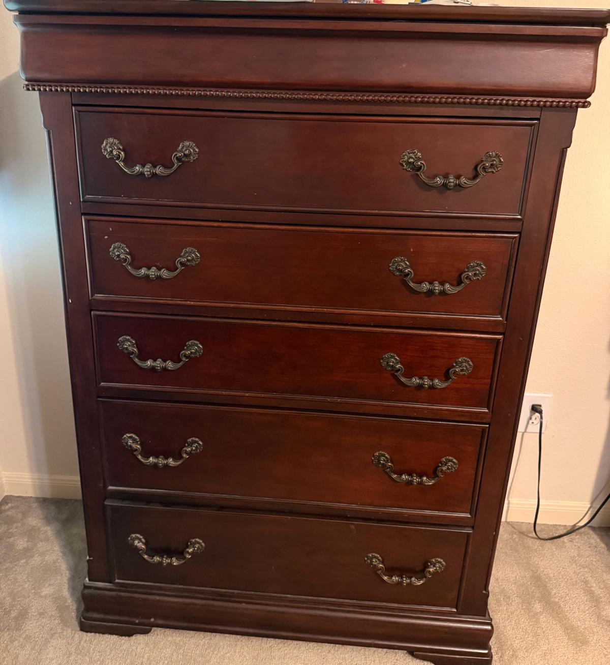 Entire Cherry Mahogany Wood Bedroom Set