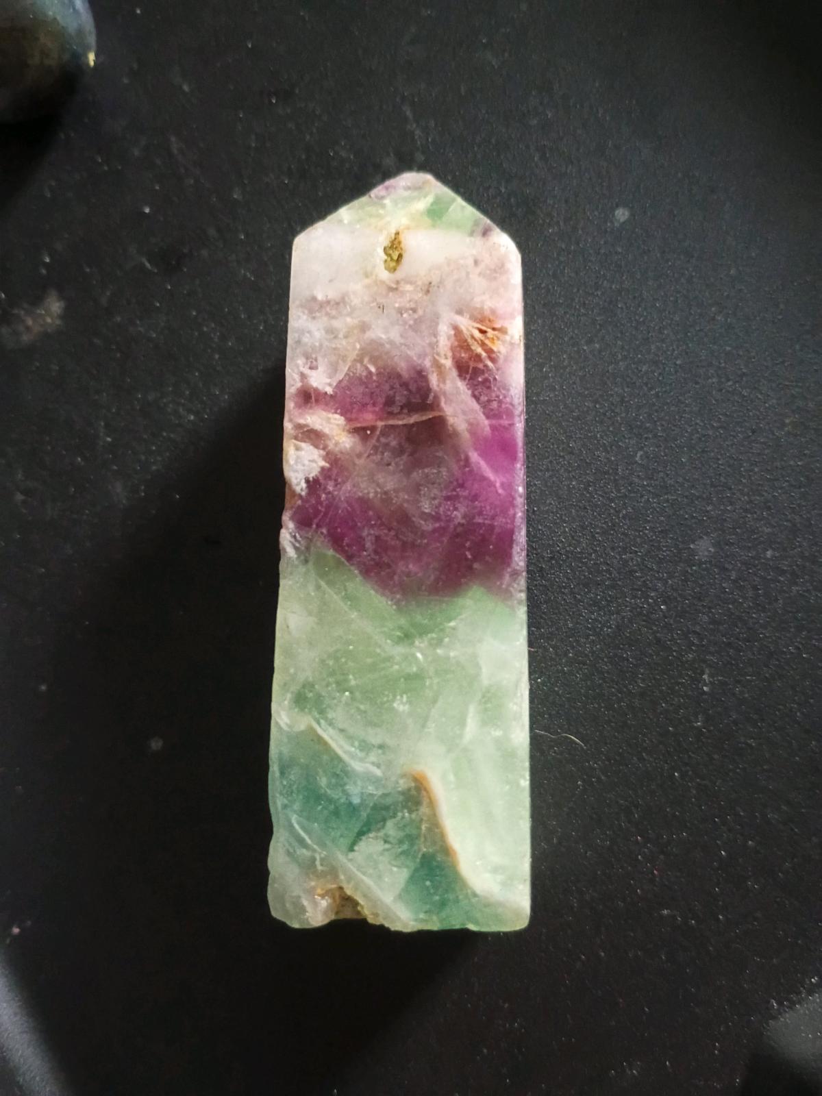Natural  rainbow Fluorite crystal