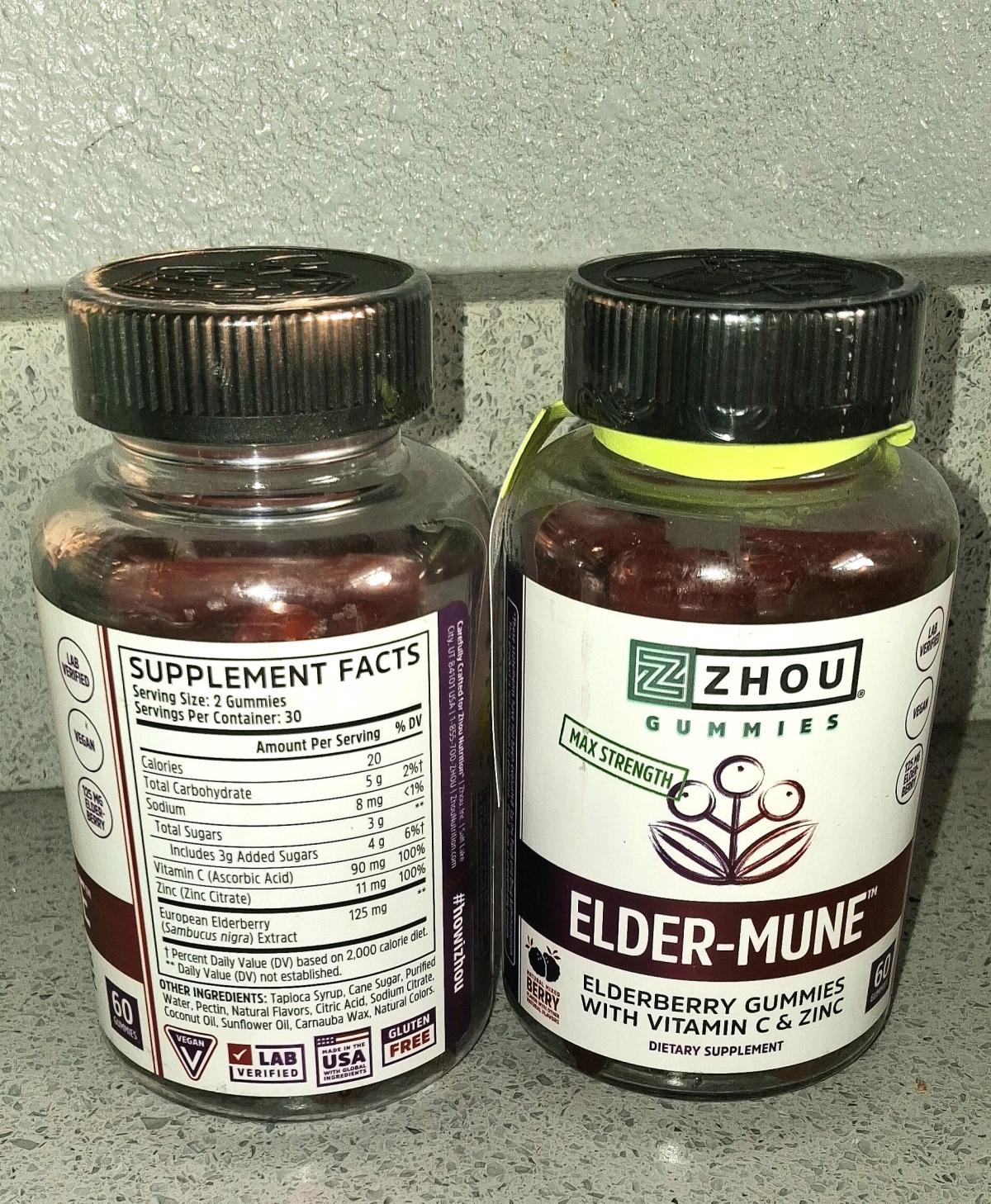 Zhou Nutrition Vitamin C Zinc Gummies New Sealed 60ct