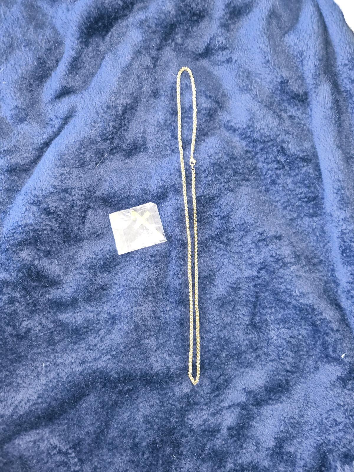 cross gold tone necklace