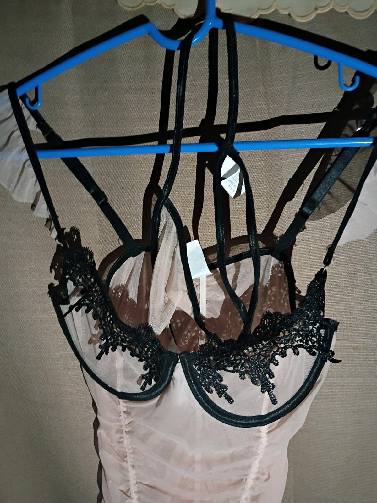 A Sweet Sexy Womans New Light Pink Lingerie Outfit with Pant