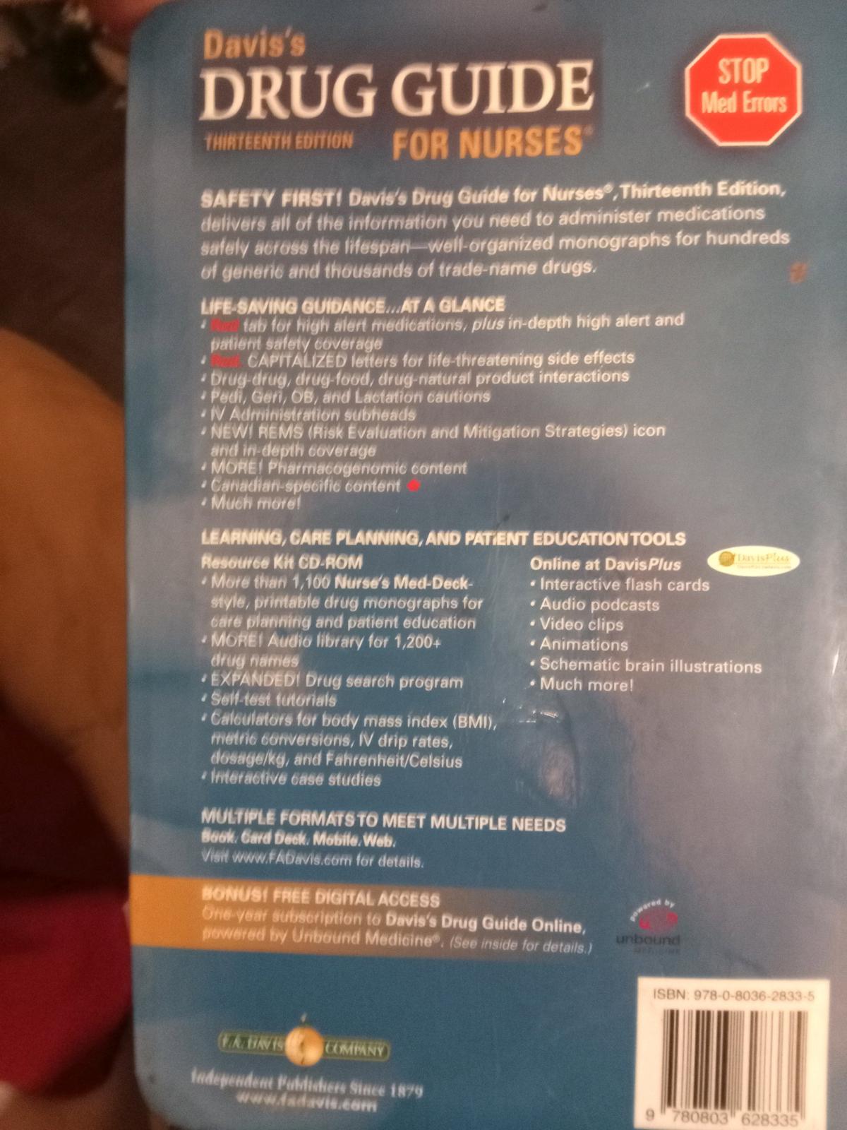 Daviss Drug Guide for Nurses thirteenth adition