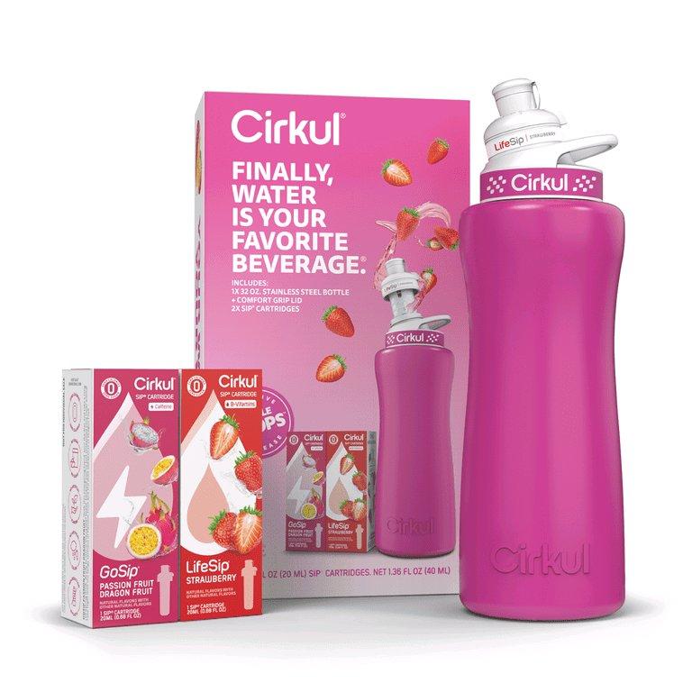 Cirkul Stainless Steel Water Bottle Starter Kit  Pink