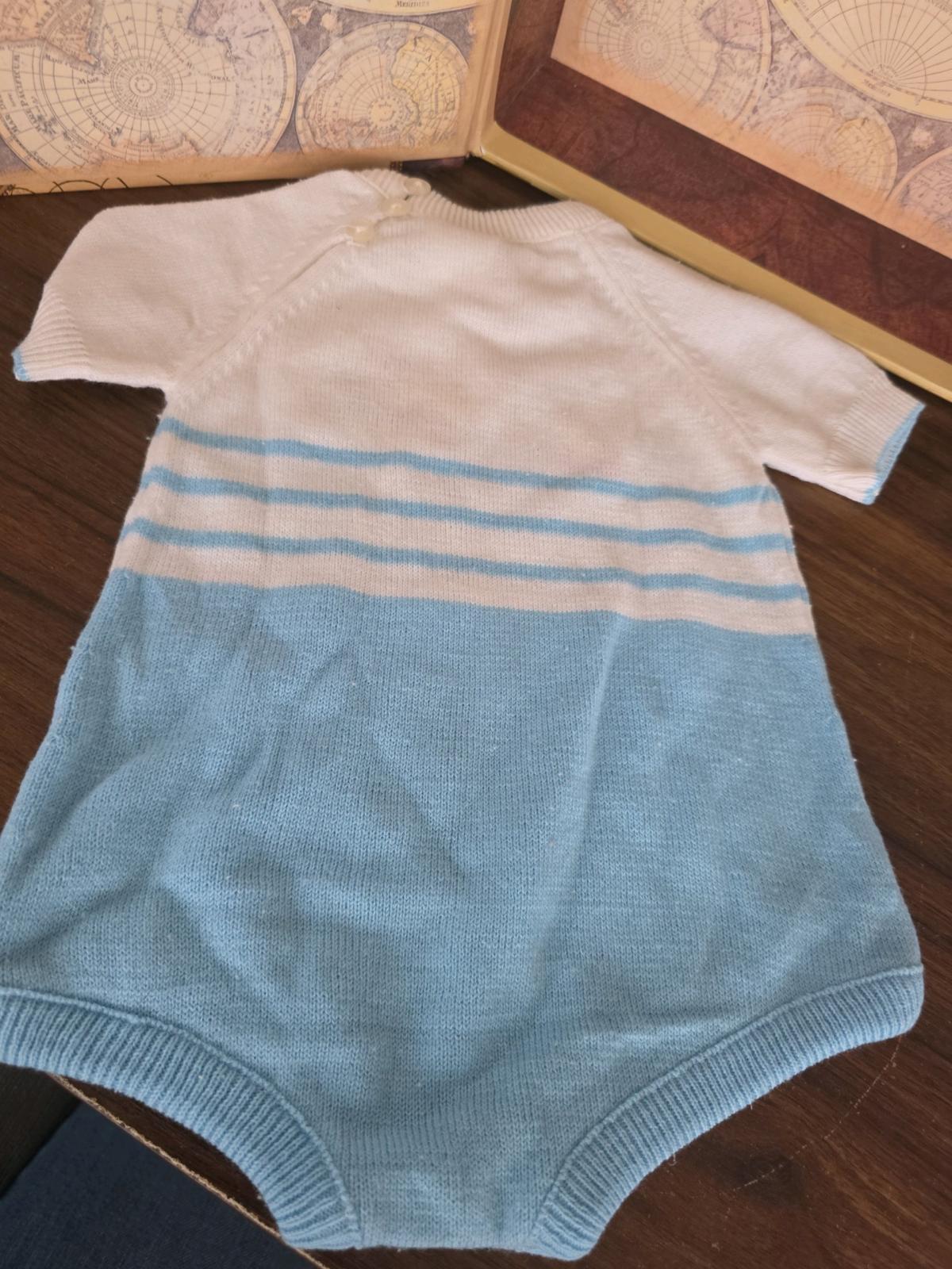 Vintage A Little Angel Soft Knit Baby Outfit 03 months R1