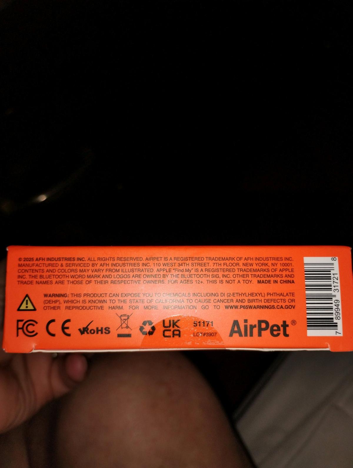 Airpet locater tag and collar holder