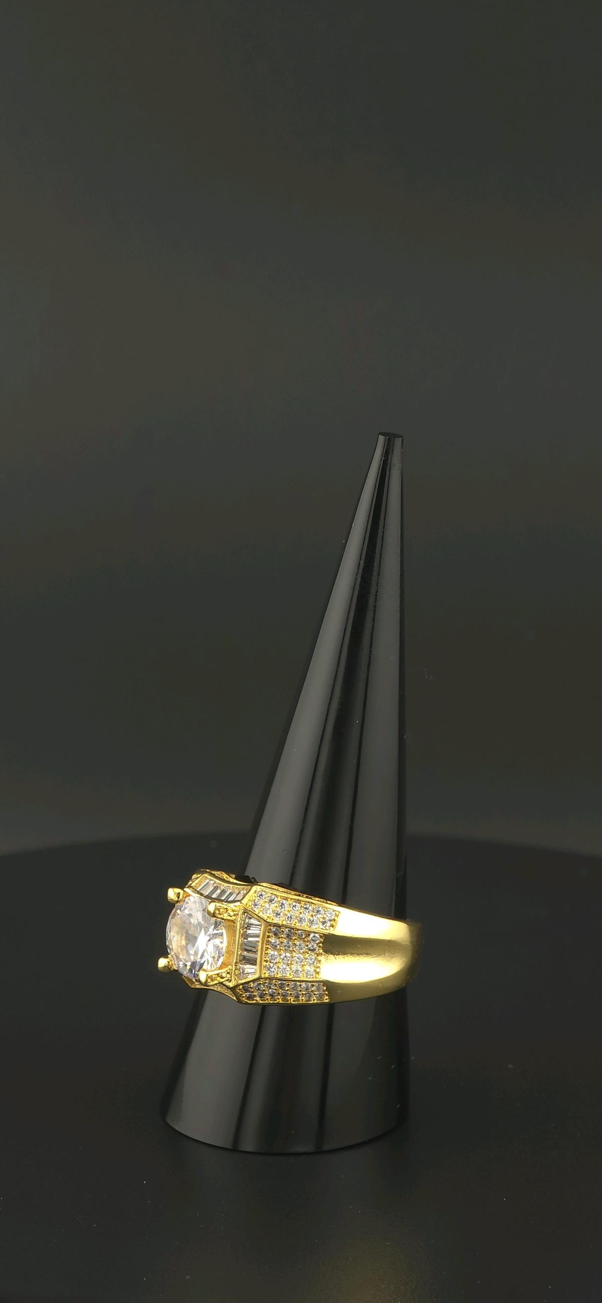 luxurious Ring For Men Silver or Gold Tone 14 k gold plated