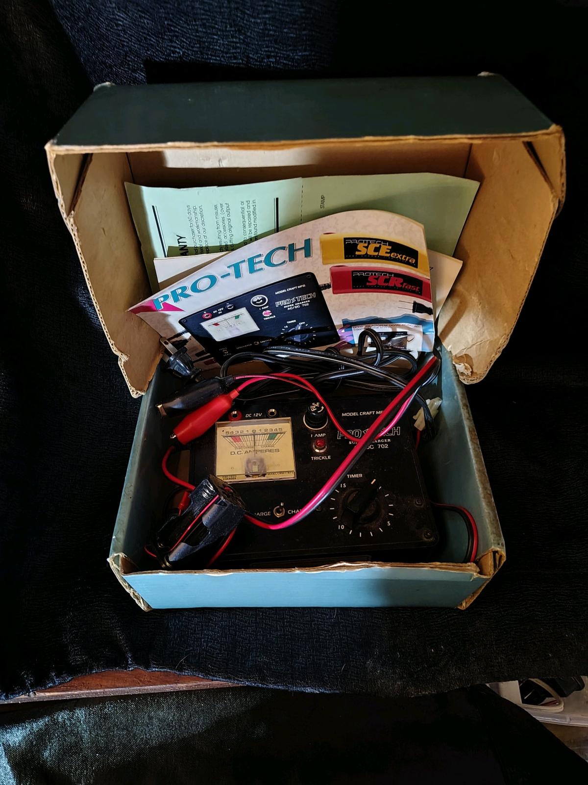 pneumatic tools with a few accessories and a vintage battery