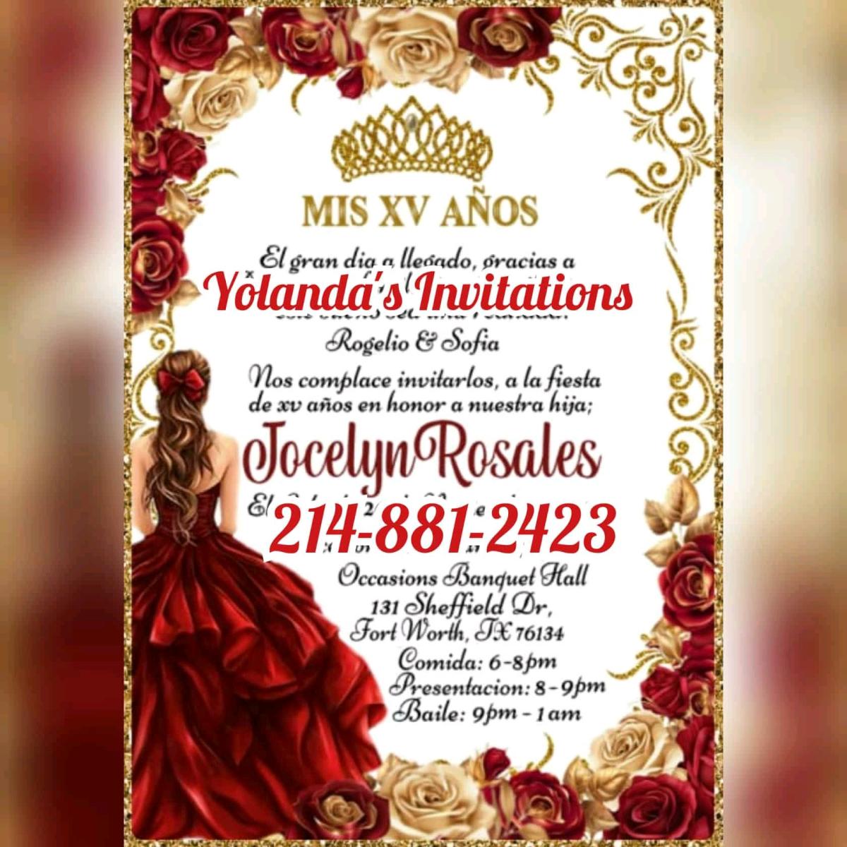 invitaciones para quinceaera o bodas o cualquier evento