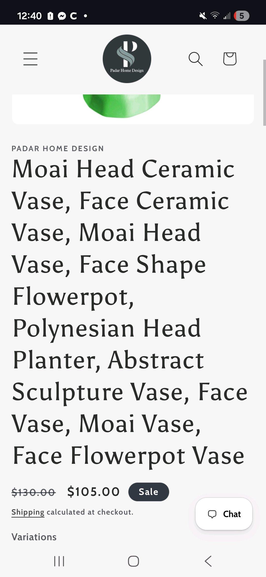 vase of a fave of ancient